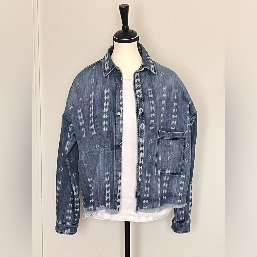 Patterned Denim Shirt